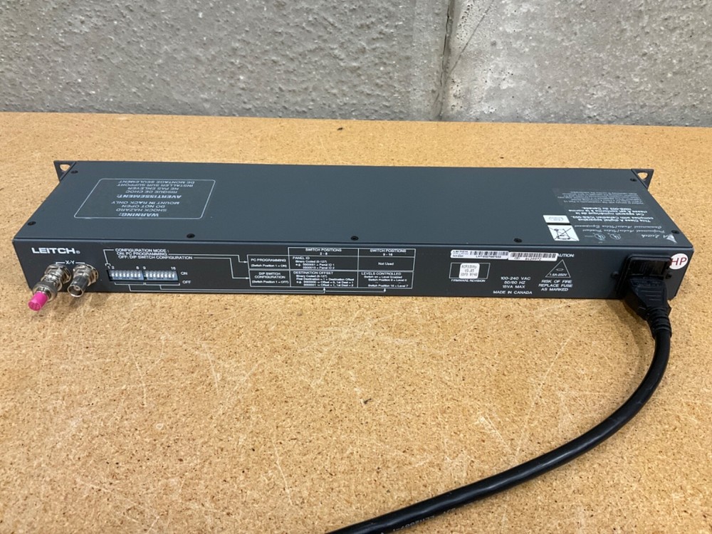 Leitch RCP-8X8P 1RU Remote 8x8p Programmable Push Button Panel