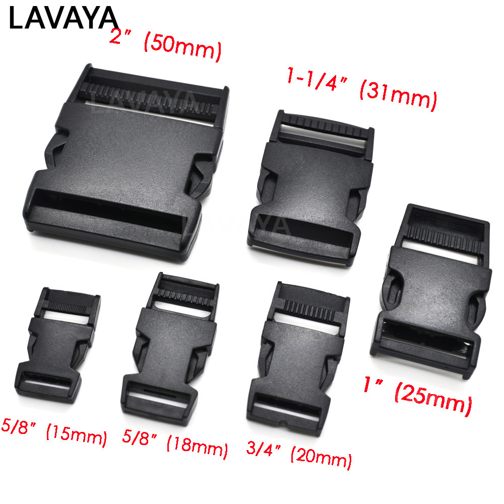 Plastic Straight Side Release Strong Buckle For Backpack Straps Webbing Black