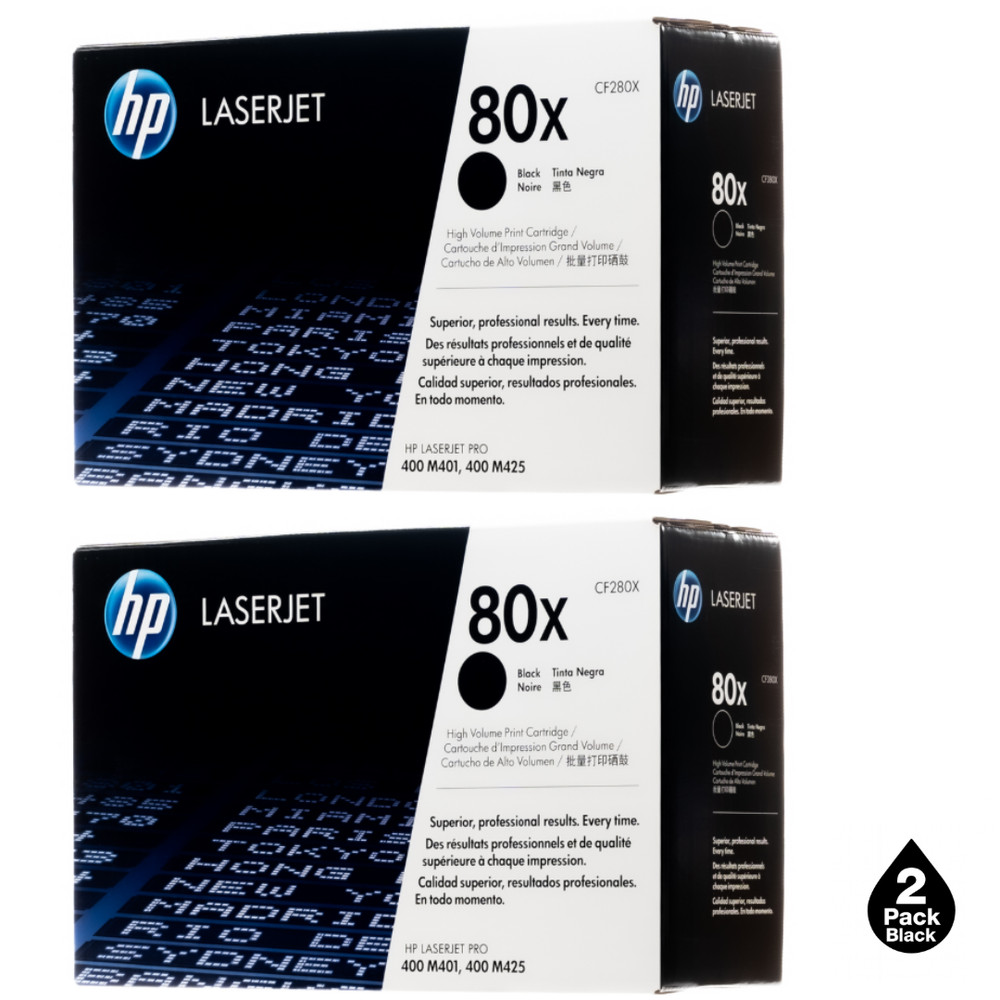 🖨️ HP CF280X (80X) HIGH YIELD TONER 2-PACK – BLACK