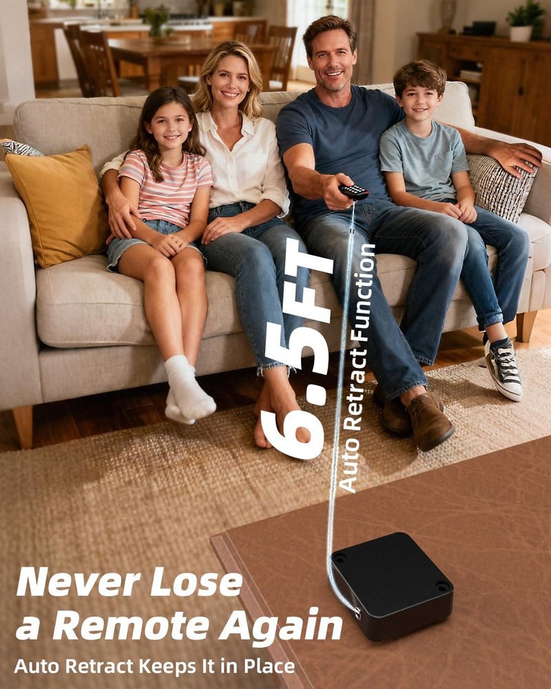 6.5 Ft Retractable Remote Control Safety Lock Tether, Leash...