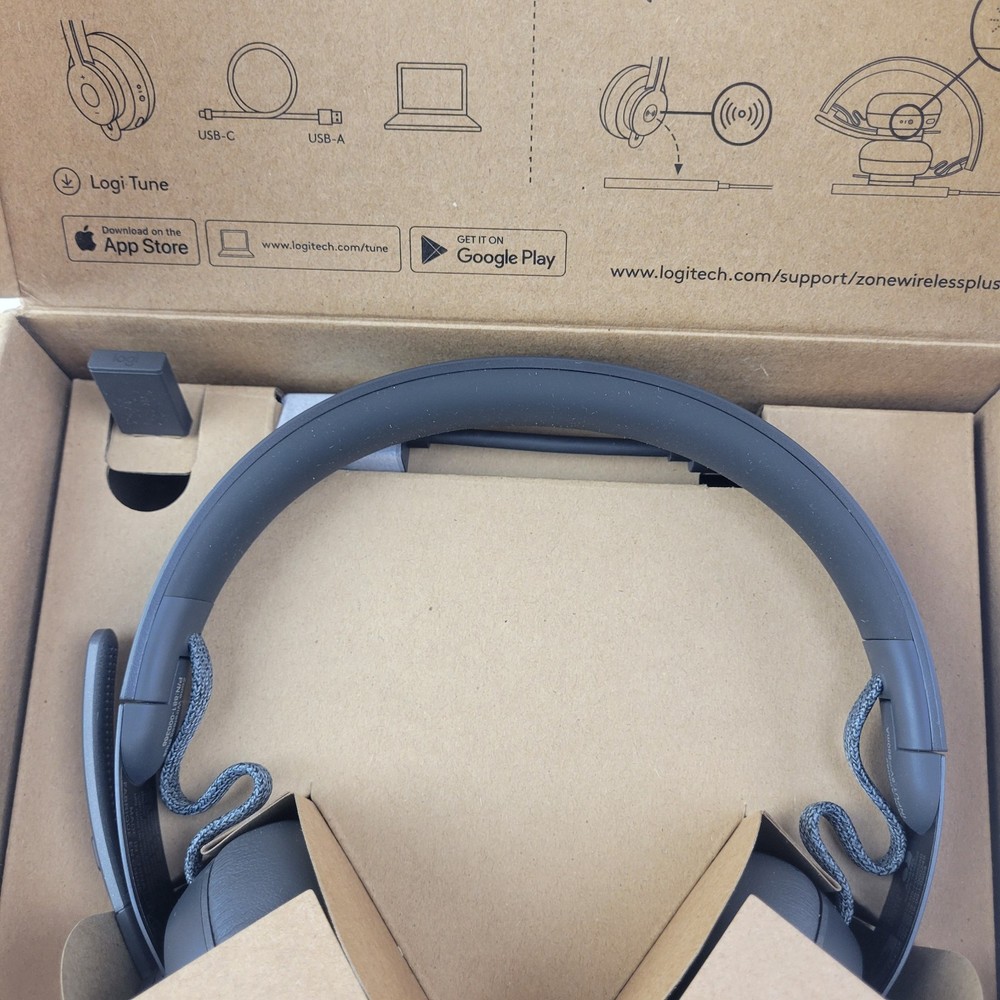 Logitech Zone Wireless Plus Headset Model A00082 Brand New Open Box