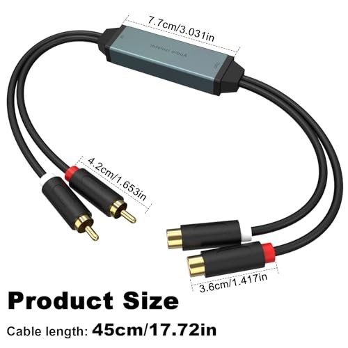 Ground Loop Filter Noise Isolator, Car Audio Mini Noise Filter RCA Noise