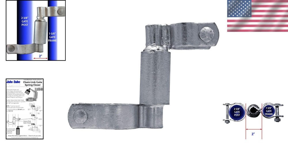 SwingSpring Chain Link Gate Closer - Easy Installation