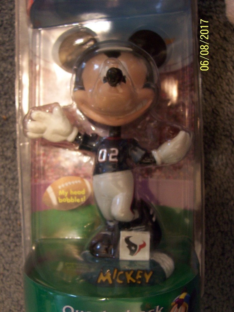 Disney Quarterback Mickey Mouse Bobblehead Hand Painted