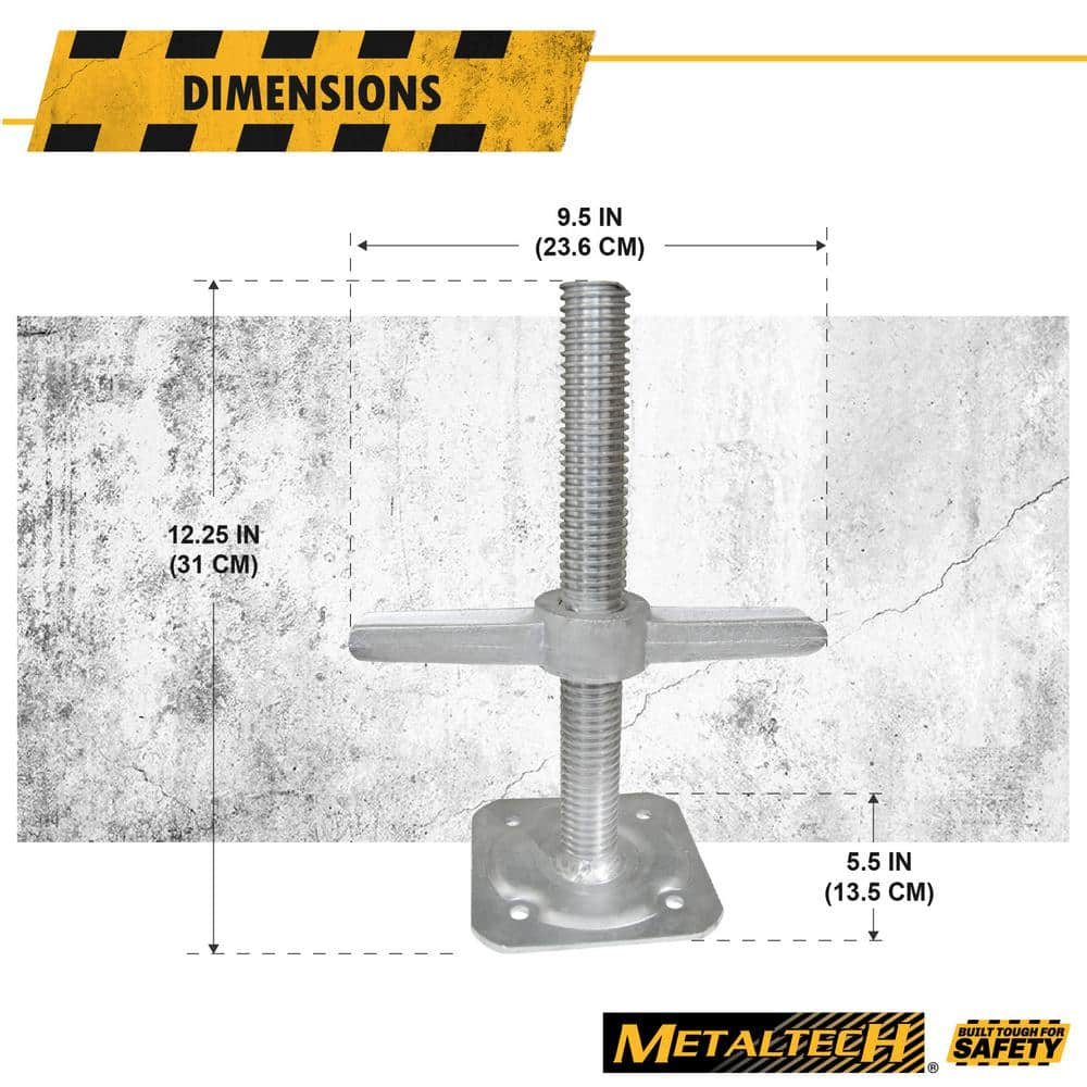 Scaffolding Platform Leveling Jack 4Pc Steel Baker Style Foundation Construction