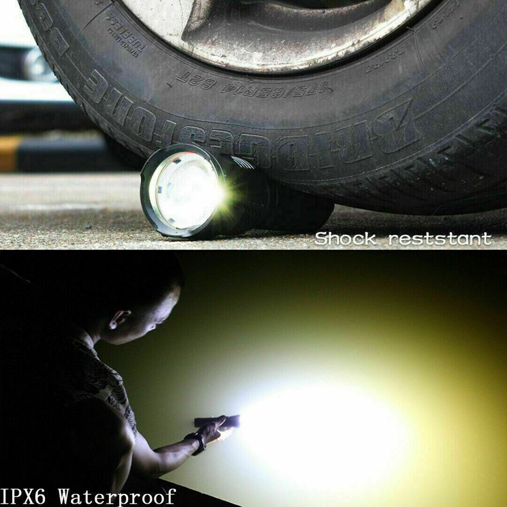 Super-Bright Flashlight with 4 CORES led Tactical Torch LED Rechargeable