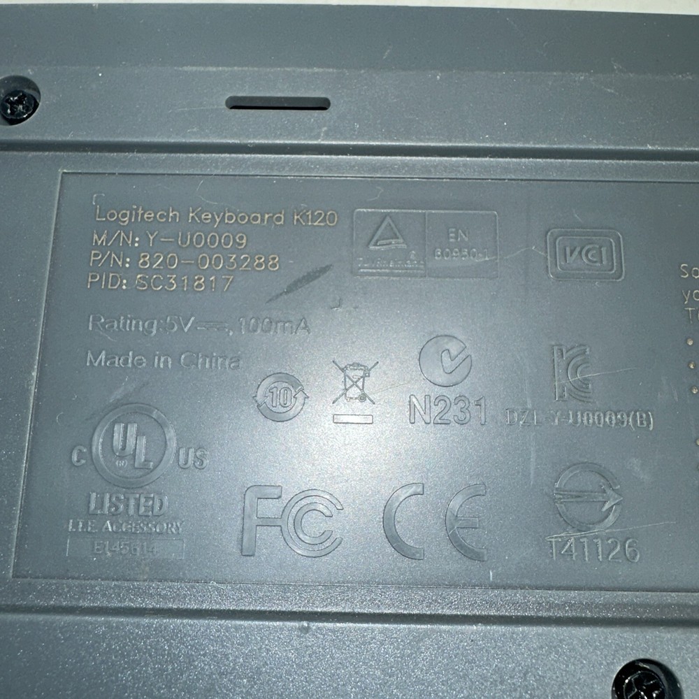 Logitech K120 Desktop USB Keyboard - Used