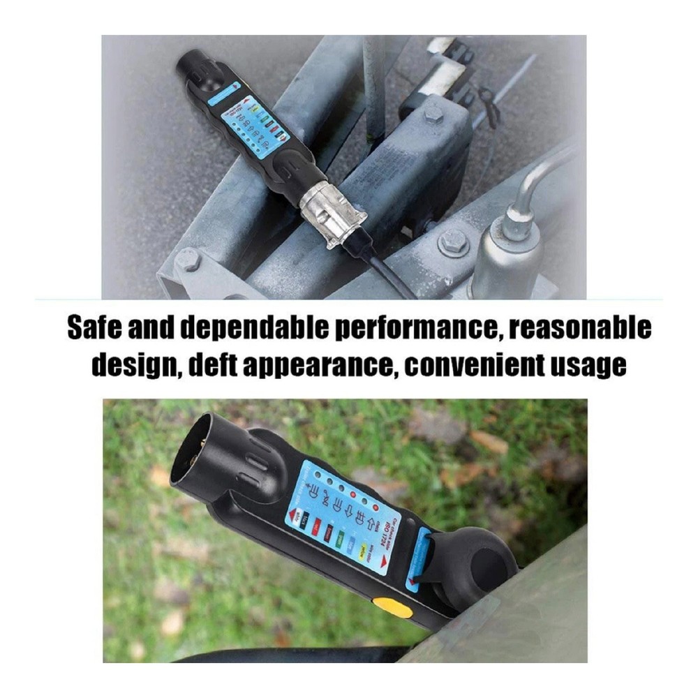 7/13 Pin Trailer Tester 12V Caravan Socket Diagnostic Tool With 2 Adapters