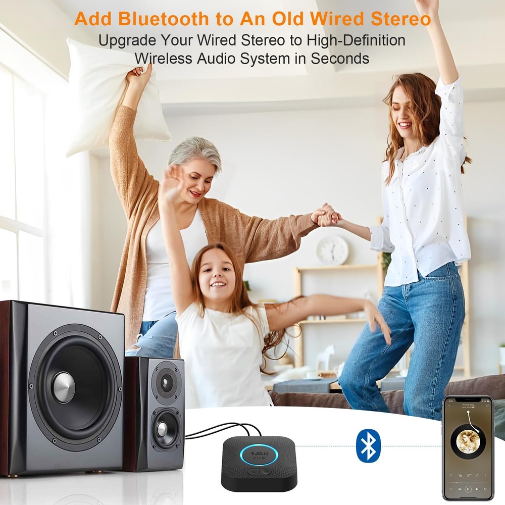 [Upgraded] 1Mii B06 Plus Bluetooth Receiver, Hifi Wireless Audio Adapt