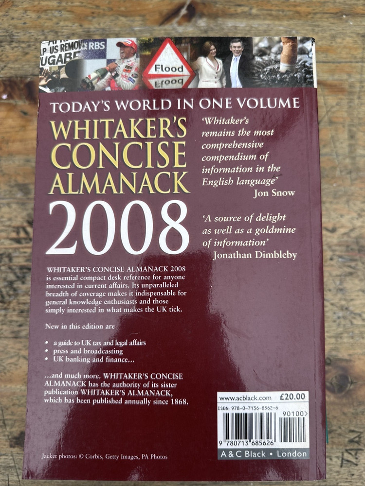 Whitaker's Almanack 2008 - Paperback