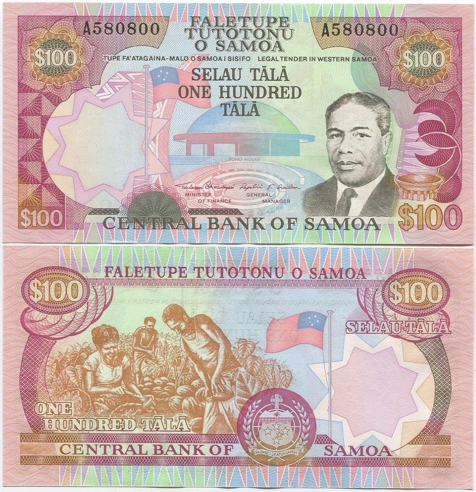 Western Samoa 100 Tala 1991 UNC P-30