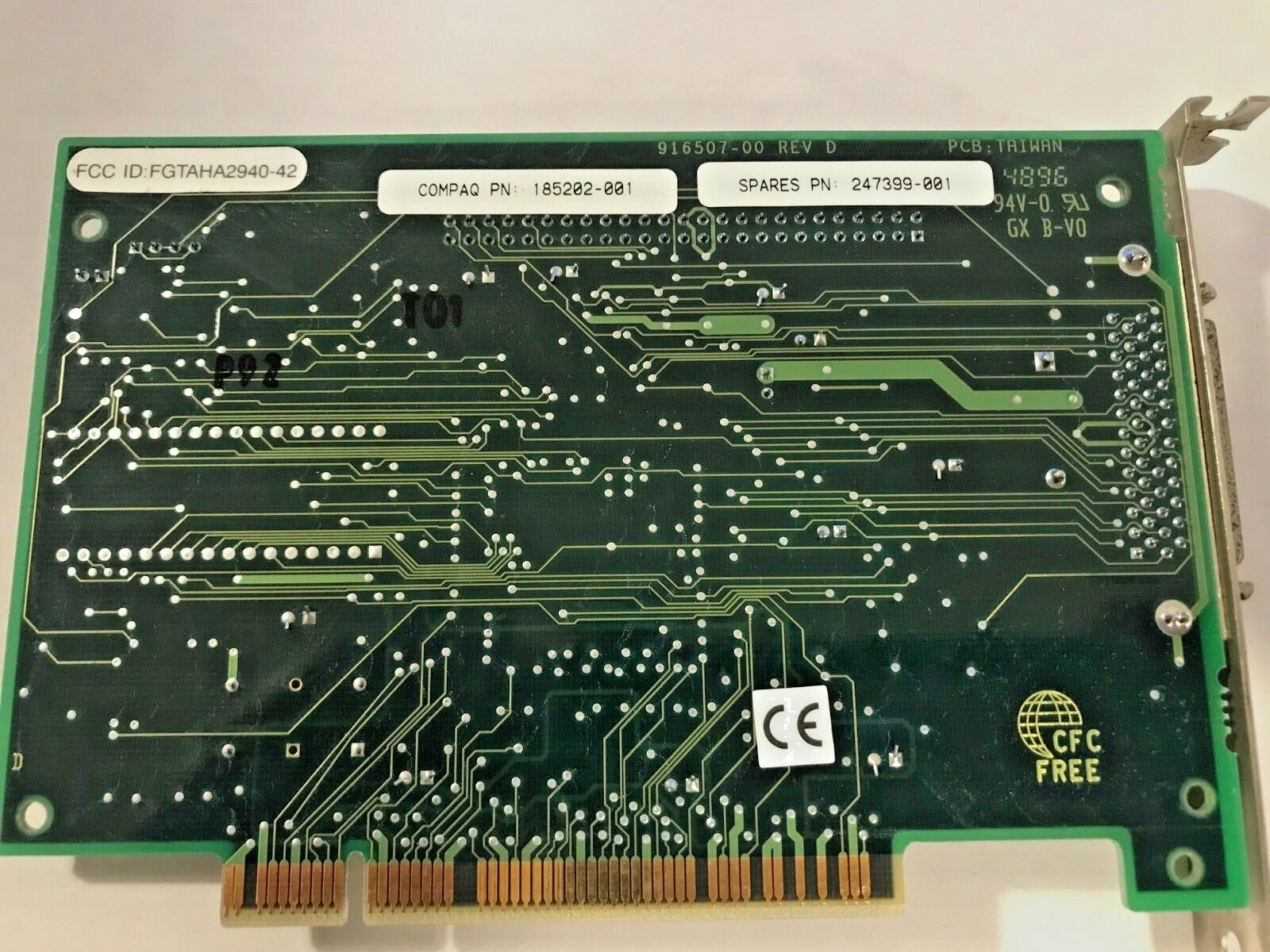 RARE VINTAGE ADAPTEC AHA-2940 2940U SCSI 50 PIN PCI CONTROLLER CARD - PULLS