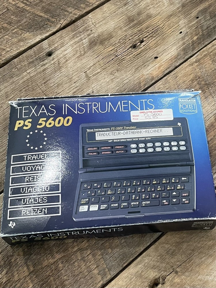 Texas Instruments PS 5600 digital pocket translator 90s. Works