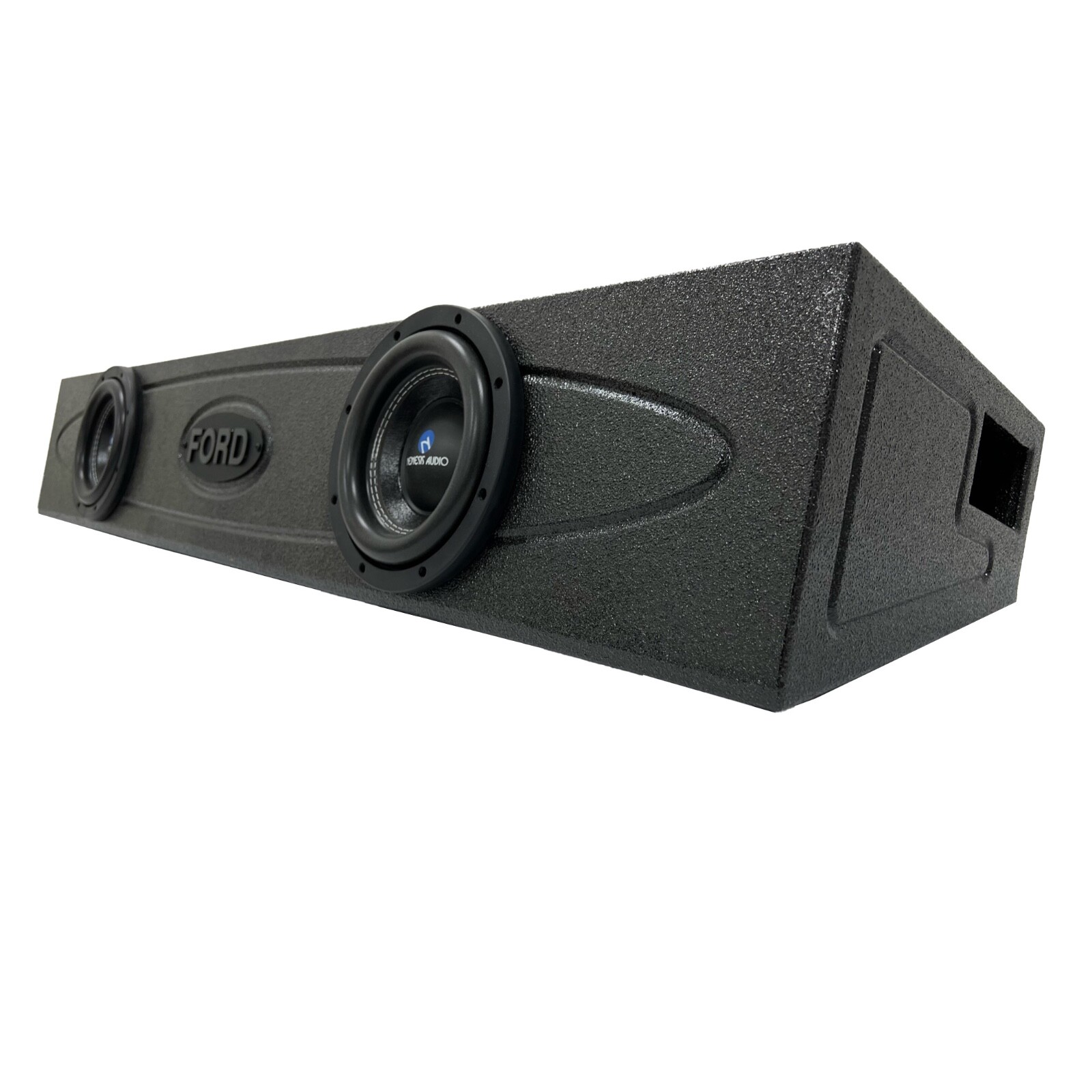 Subwoofer Box Ford F-150 09-23 F-250 17-23 Crew Cab Ported Fits 2x8 Woofers