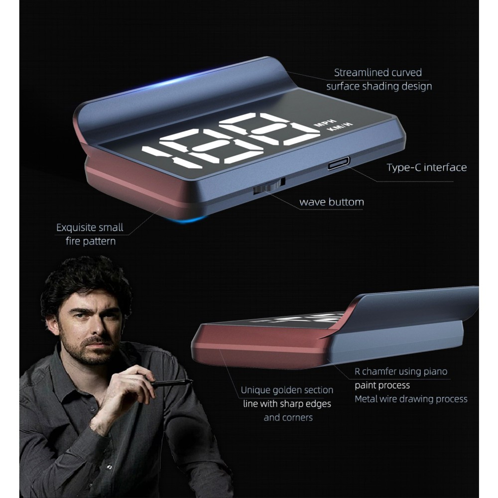 Car Speed Projector HUD with LED Display and Automatic On with Engine Start