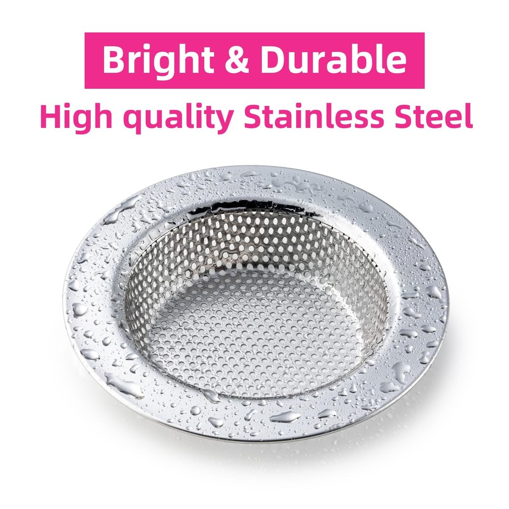 1 Pack Sink Strainer for Most Kitchen Drain Basket Upgraded Double-Layer Safe
