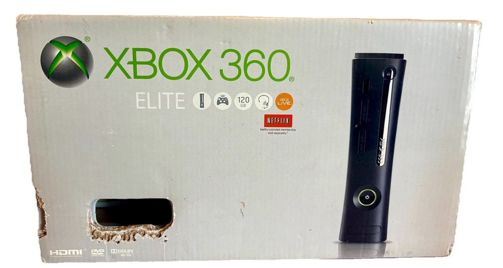 Xbox 360 ELITE Console Box Only Batman Pure Elite with Instructions & Inserts