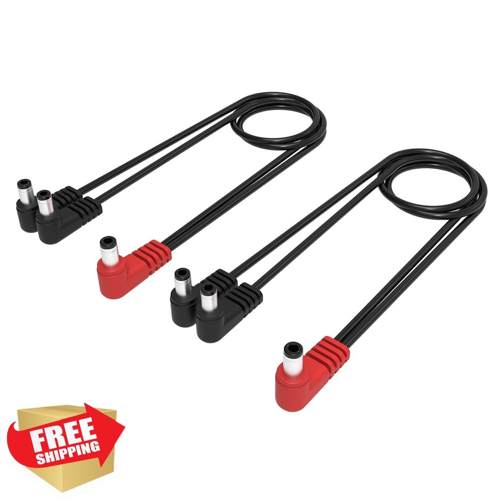 YXQZH 2-Pack Guitar Pedal Power Cable Stereo Split DC for Voodoo Labs