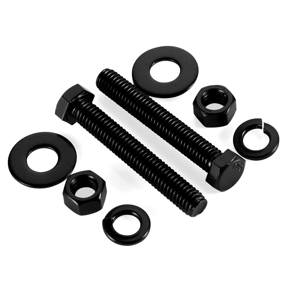 1/2-13 X 3 Hex Head Screws Bolts, Nuts, Flat & Lock Washers, Fully Threaded, Sta
