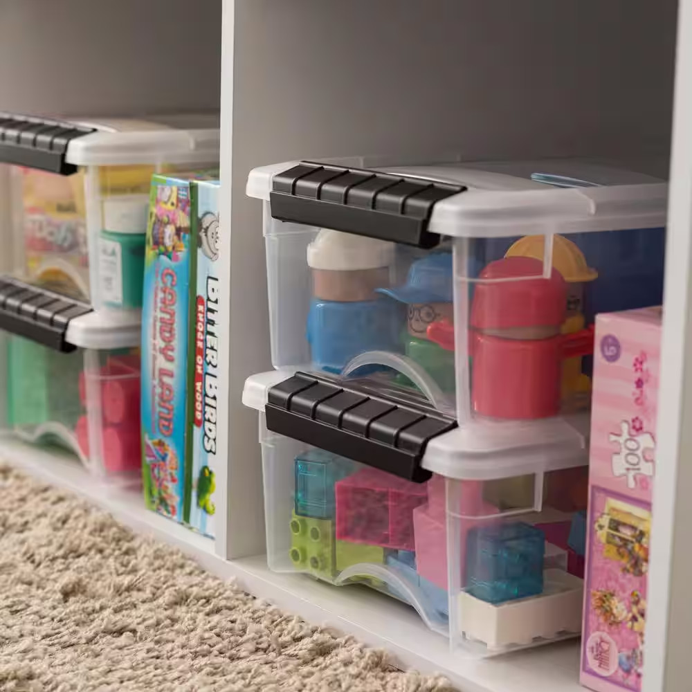 5 Qt./1.25 Gal. Plastic Storage Box with Latching Lid, Clear