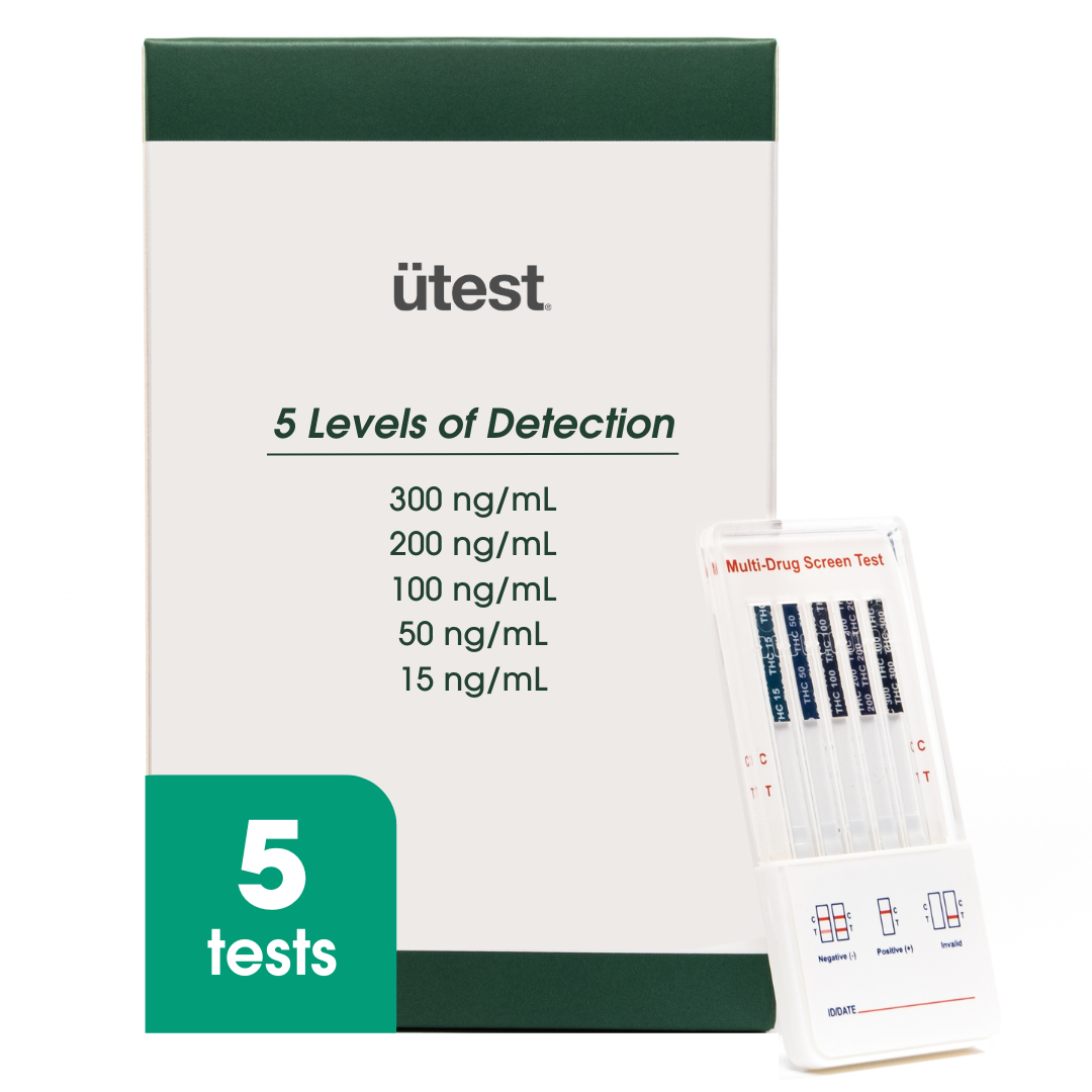5 Level THC Test (5 Pack) Utest-O-Meter Marijuana Urine Detection Test Kit