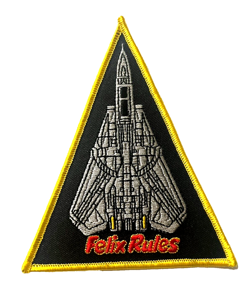 US NAVY F-14 FIGHTER "FELIX RULES" TRIANGLE PATCH N3
