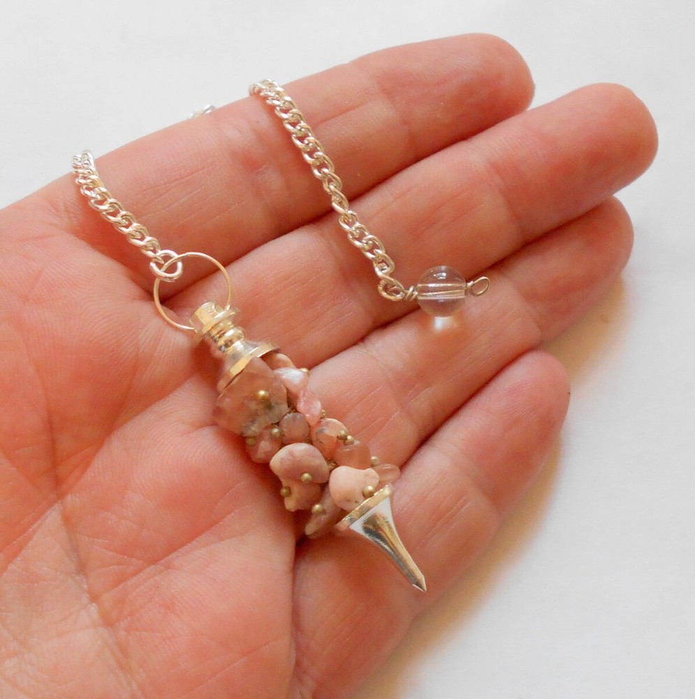 Rhodochrosite Chip Pendulum for Divination and Dowsing