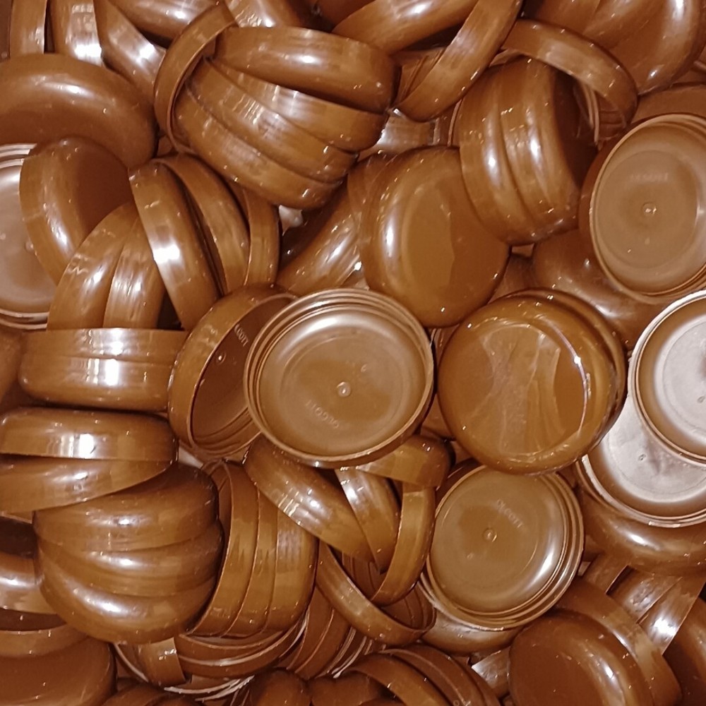70/400 Brown Dome Unlined Jar Caps | Quantity Per Package: 25