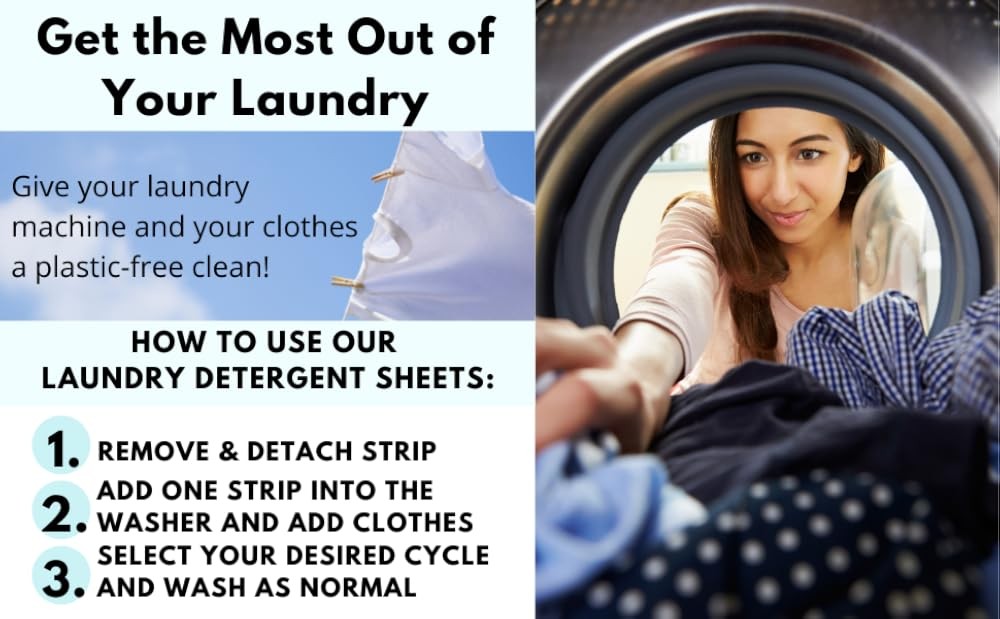 Laundry Deternt Sheets 64 loads | ECO FRIENDLY Unscented