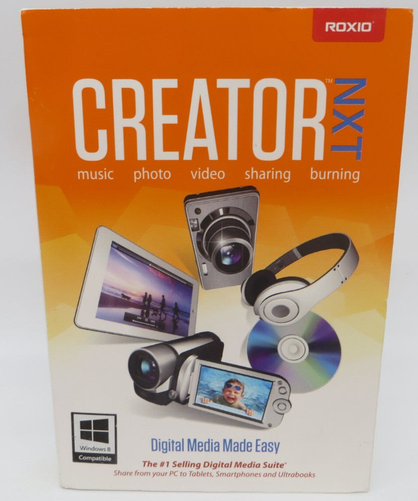 CREATOR NXT (CD-ROM, 2012) Roxio Corel Multi Media Windows 8 Computer Program
