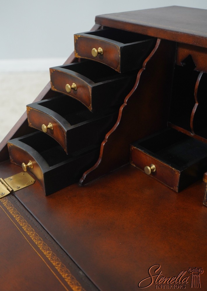 F64295EC: MAITLAND SMITH Tooled Leather Slant Front Desk