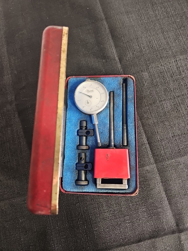 Vintage Central Tool Co. Universal Dial Test Indicator + Case