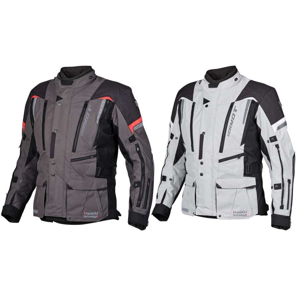 Men's motorcycle jacket-Germot insideout-textile jacket including rain jacket