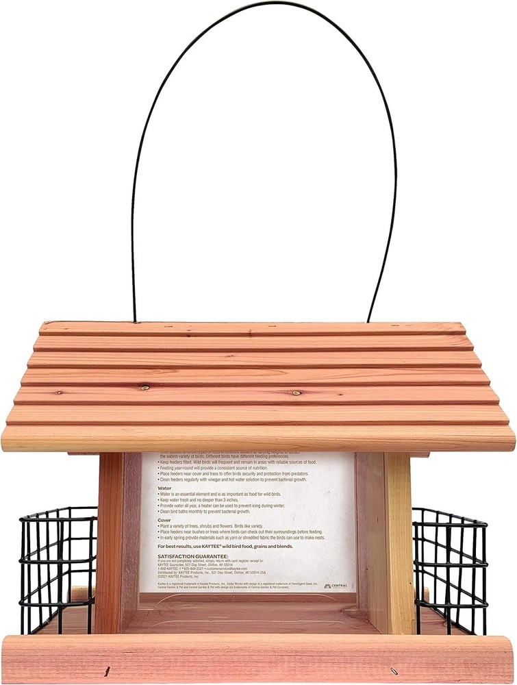 Cedar Seed and Suet Feeder