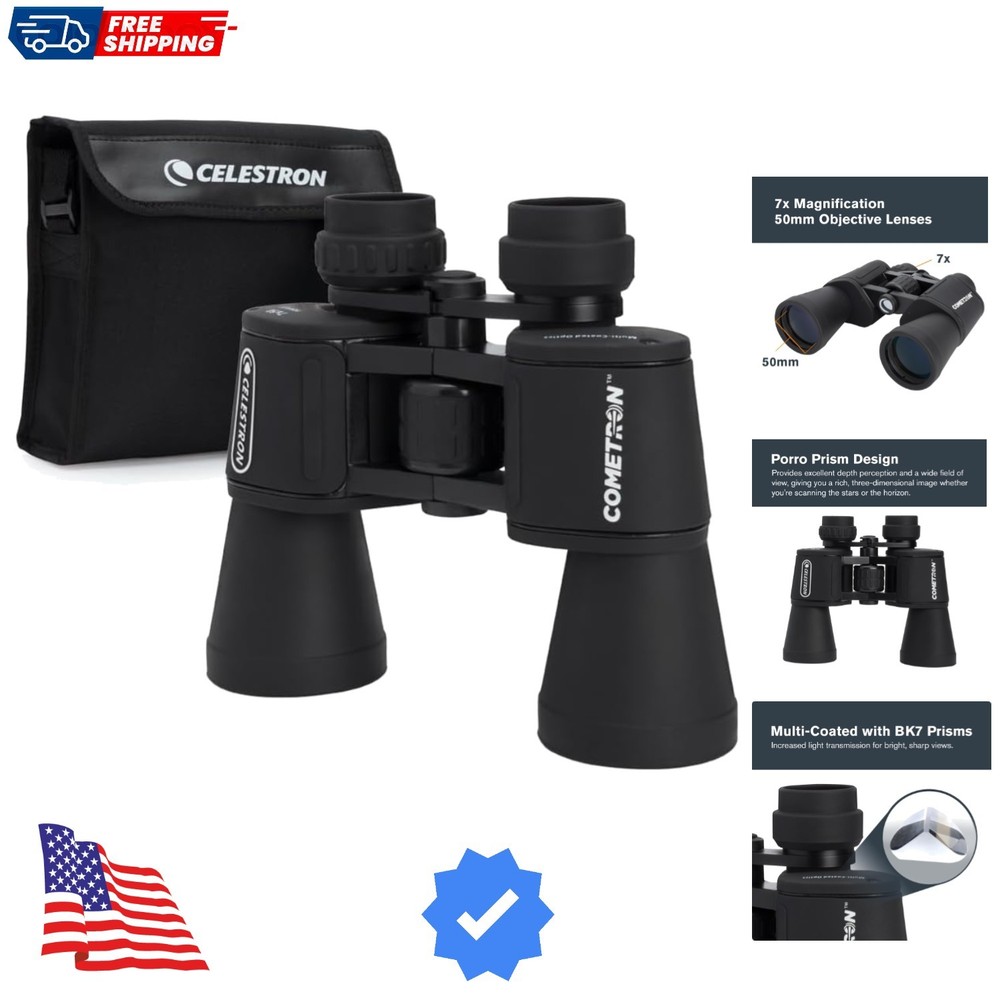 Cometron 7x50 Astronomy Binoculars – Entry-Level for Stargazing and Comet Wat...