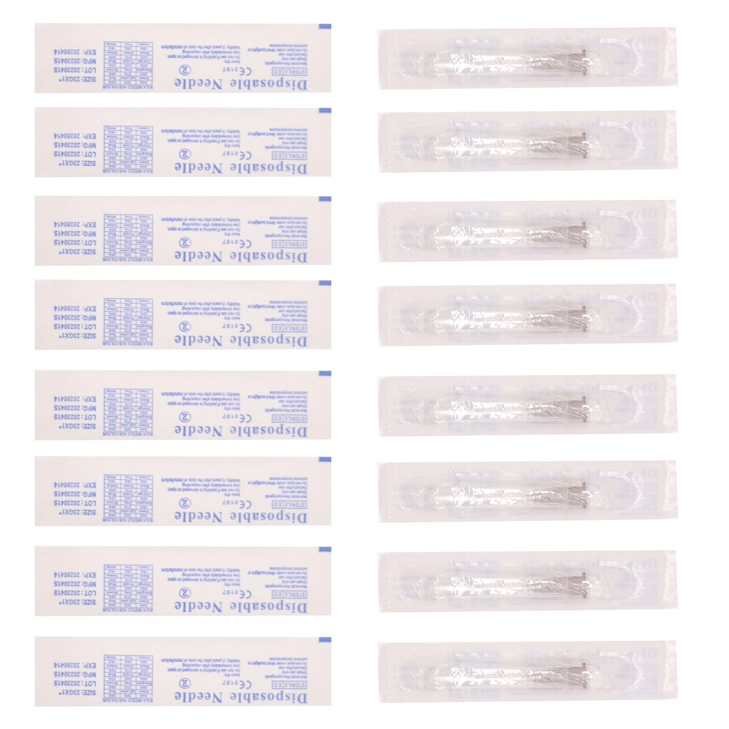 27 Gauge 1 Inch Needle,100 Pcs Luer Lock Needles,Individually 27G-1 IN 25mm