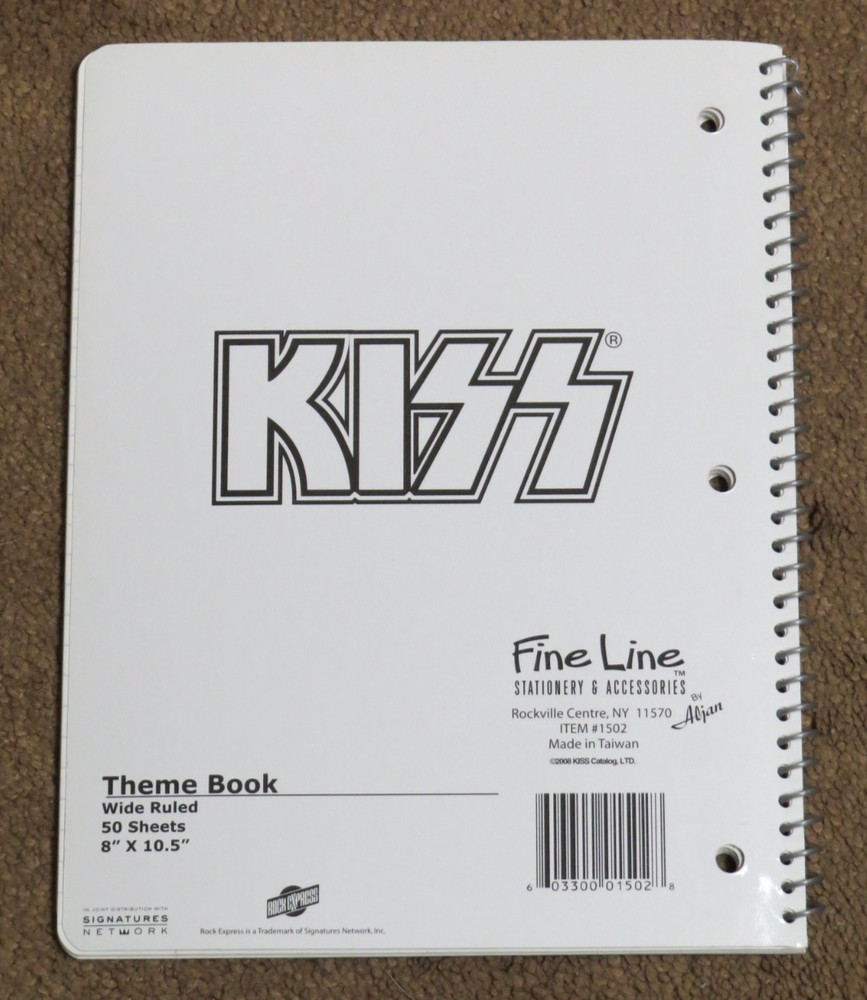 KISS OFFICIAL DESTROYER NOTEBOOK