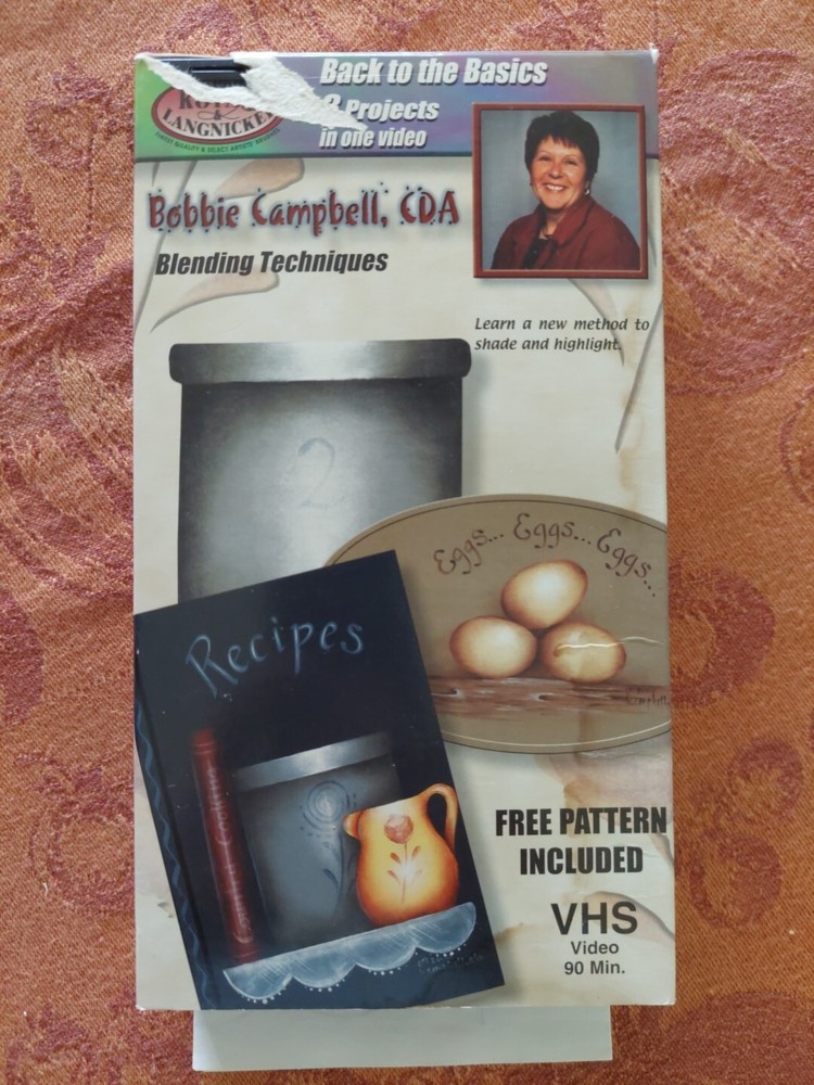 BOBBIE CAMPBELL BLENDING 3 PROJECT PAINT VIDEO VHS