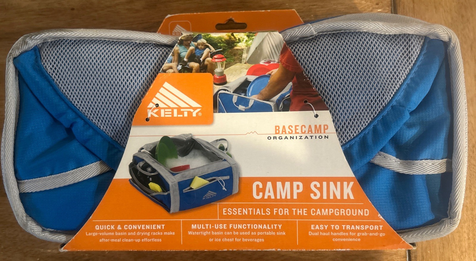 New Kelty Camping Sink Collapsible Camp Sink Blue Hiking Outdoors  NWT
