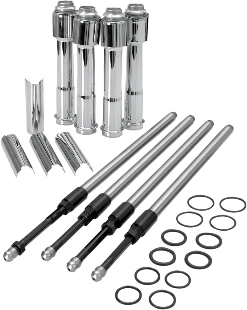 S & S Cycle Adjustable Pushrod Kit with Covers Quickee #930-0023