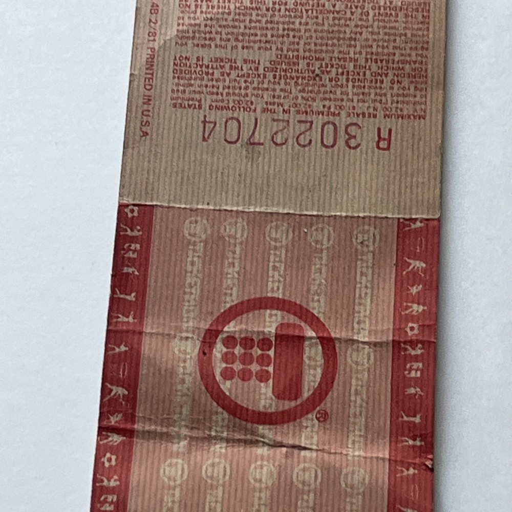 Ozzy Osbourne New Years 1981 Concert Ticket LA Sports Arena