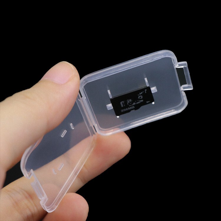 5pcs Transparent Plastic Storage Box for Micro SD Card (TF Card) Holder