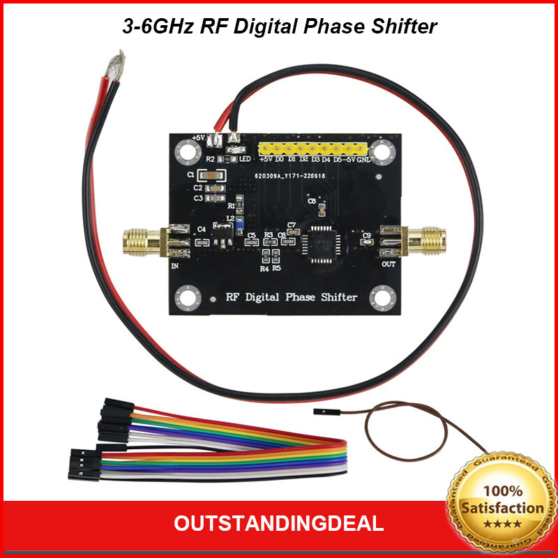 3-6GHz RF Digital Phase Shifter 6Bit Microwave Phase Shift Module SMA Connector#