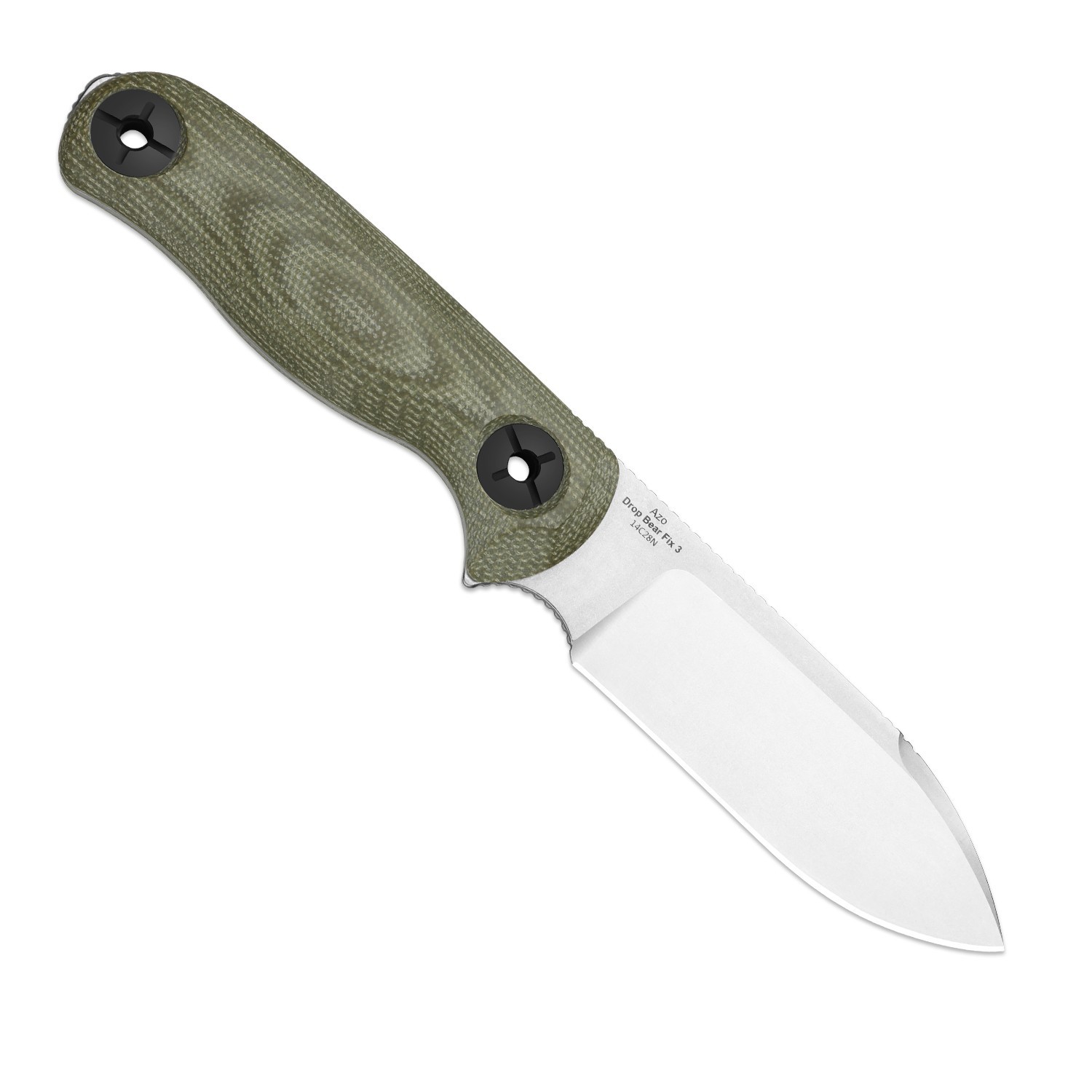 Kizer Drop Bear Fix 3 Fixed Knife 14C28N Blade Micarta Handle Medium Size 1101A2