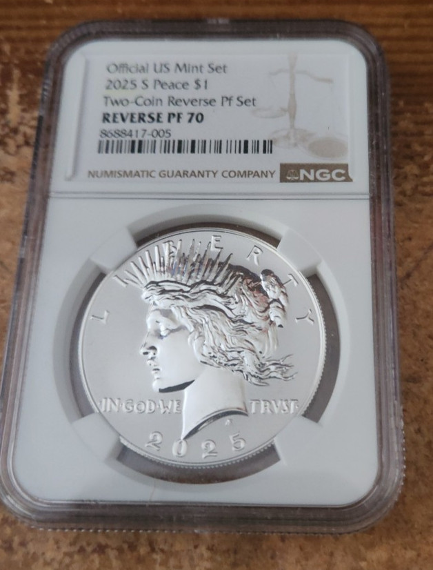 2025 s silver reverse proof Peace Dollar NGC PF 70