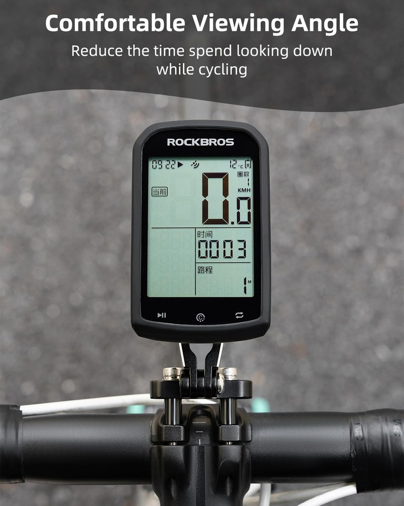 ROCKBROS Bike Computer Mount Adjustable Out-Front Bicycle Computer Mount Alum