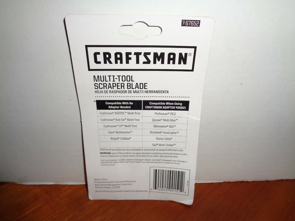 Genuine Craftsman Scraper Blade for Multi-Tools 2 Pack 67652