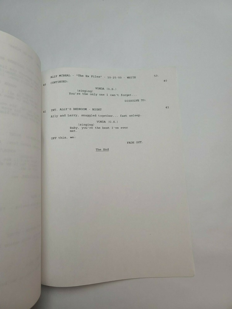 ALLY MCBEAL / David E. Kelley 2000 Script, Robert Downey Jr. "The Ex-Files"