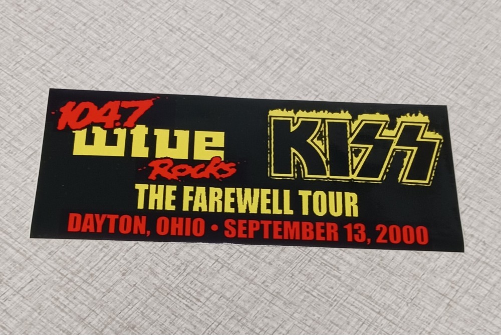 KISS farewell tour 9-13-2000 H.T.F. Dayton Ohio Collectible 104.7 WTUE Sticker