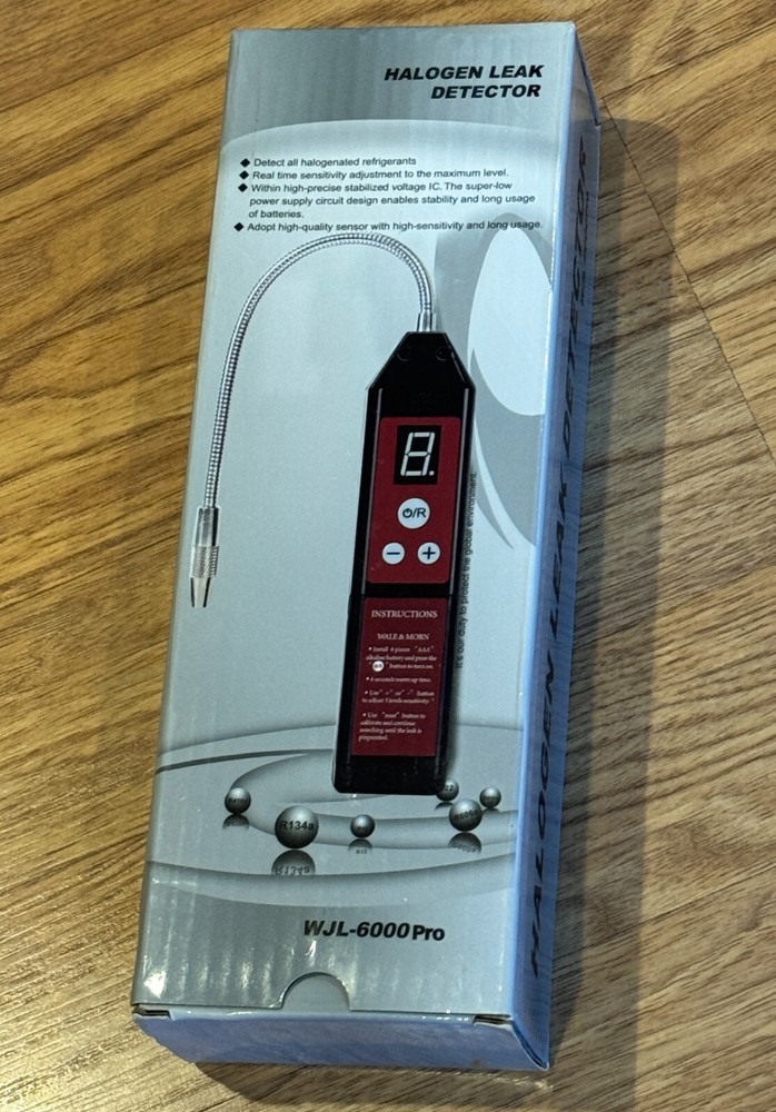 Refrigerant Leak Detector with LED Light, WJL-6000PRO Halogen Leak Detector New